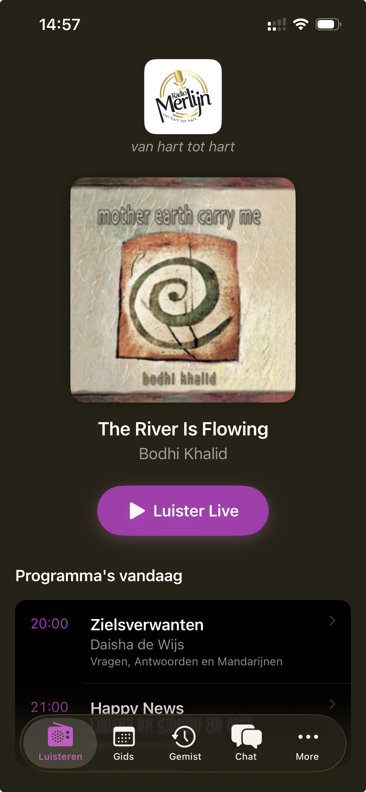 Radio Merlijn mobiele app